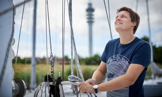 Bjorn controleert de touwen